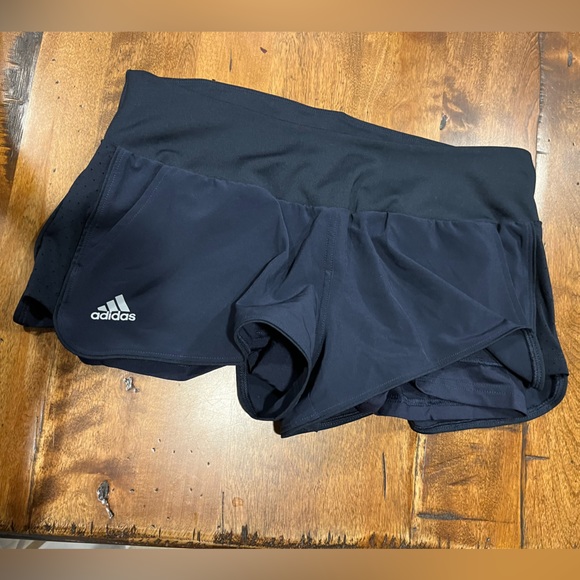 Adidas women’s Climalite running shorts with liner, size M, navy - Picture 2 of 6